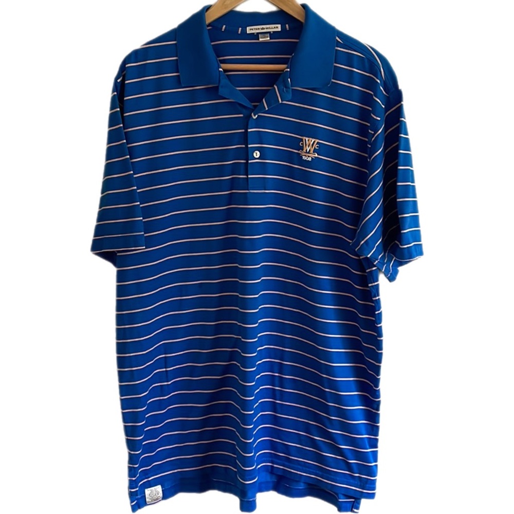 Peter Millar Striped Golf Whitemarsh Valley Country Club 1908 Polo Shirt